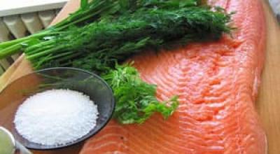 Lightly salted trout: recipe