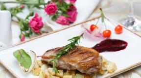 Duck fillet with potatoes in the oven