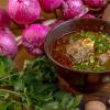 Step-by-step recipe for classic beef kharcho soup with rice