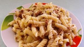 Naval pasta: recipe and ingredients